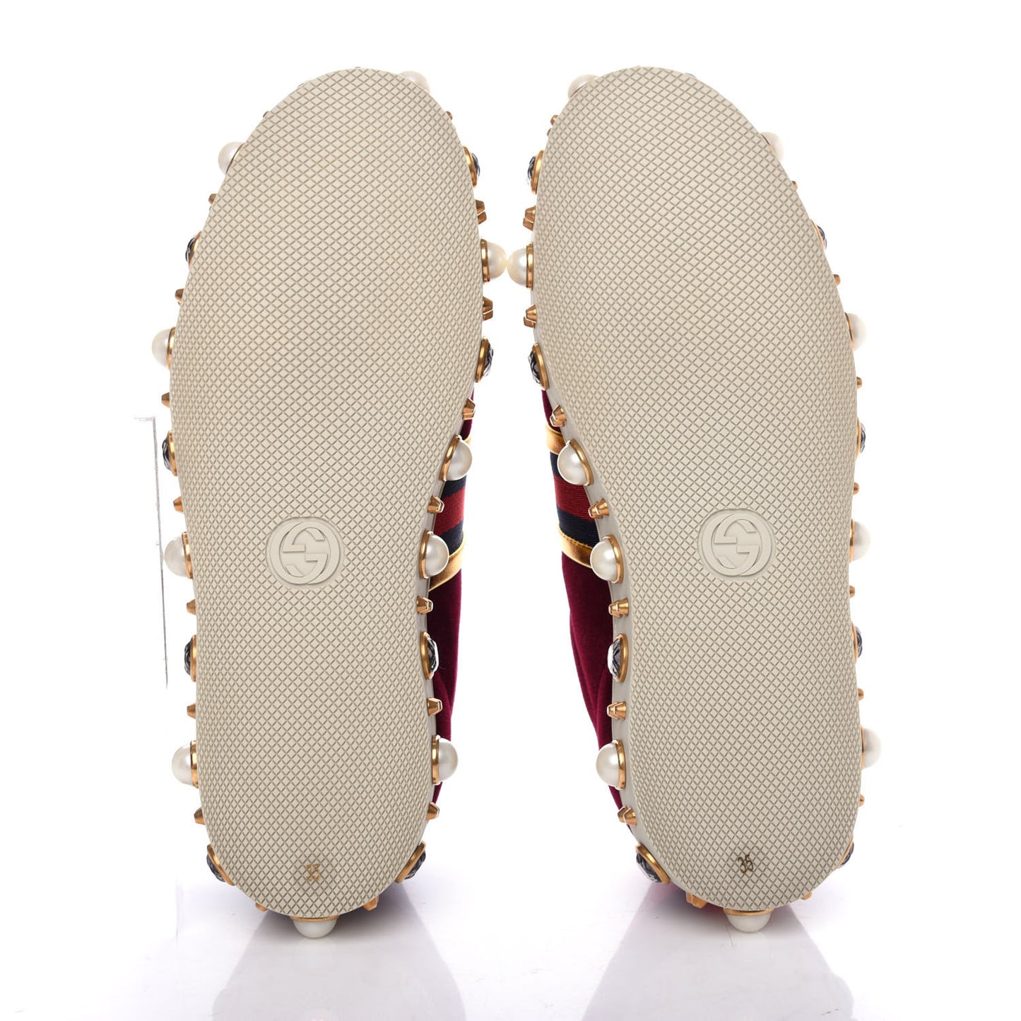 Velvet Ayers Web Faux Pearl Embellished Womens New Ace Sneakers 35 Malbec Oro Vecchio
