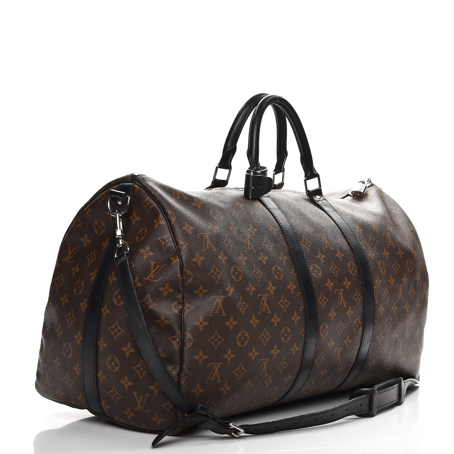Louis Vuitton Monogram Macassar Keepall Bandouliere 55 4 of 12