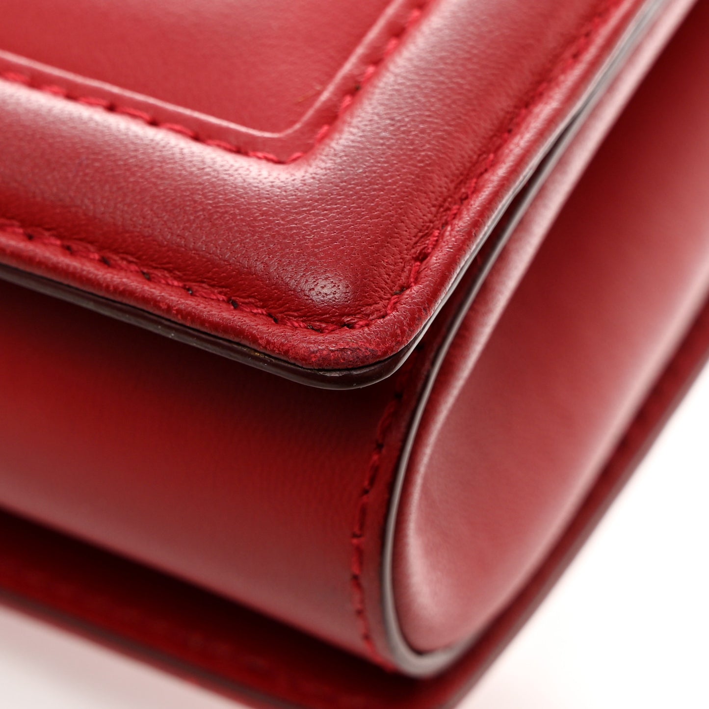 DOLCE GABBANA Calfskin Large Devotion Crossbody Bag Red