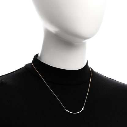 Tiffany 18K Rose Gold Small T Smile Pendant Necklace 2 of 5
