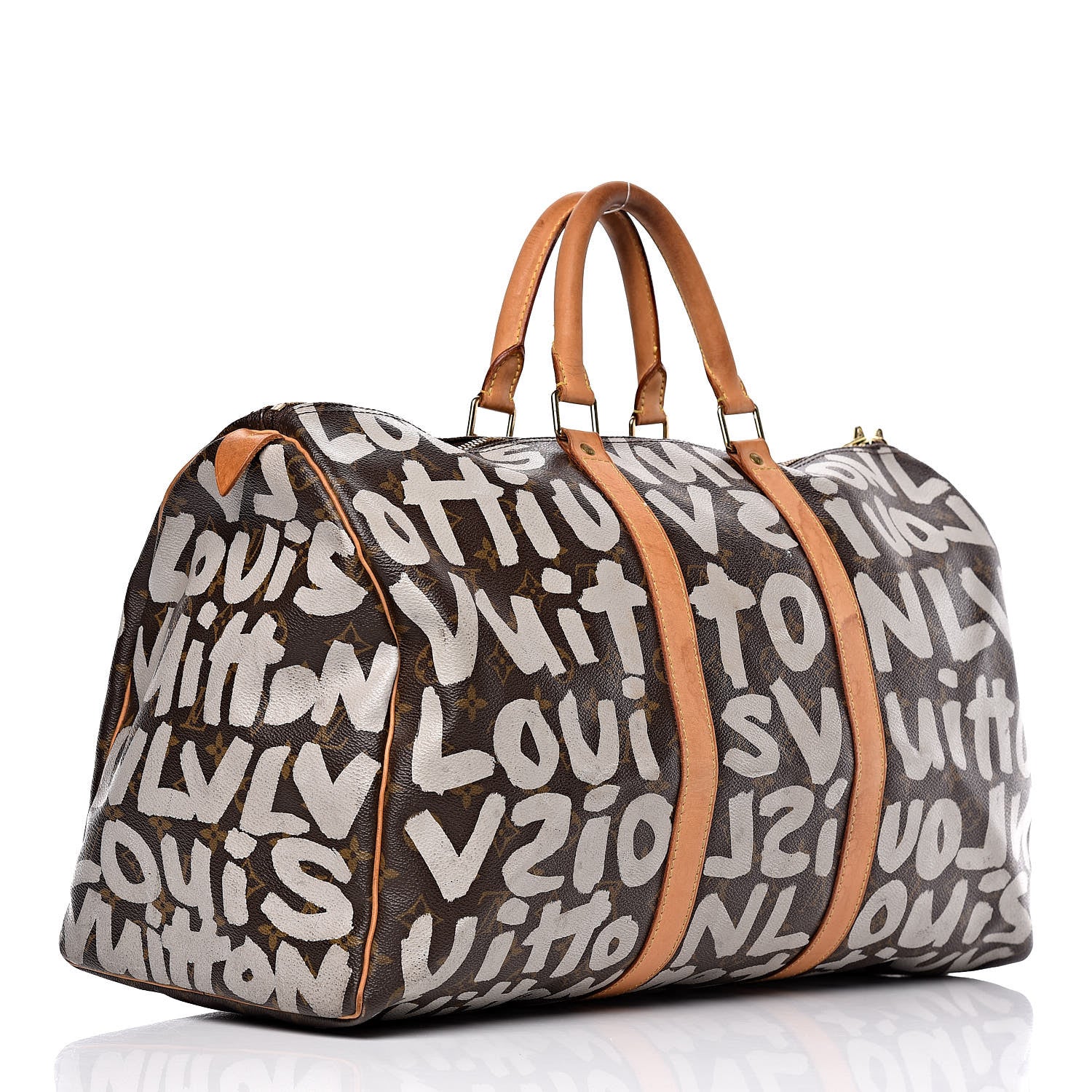 Louis Vuitton Graffiti Keepall 50 Silver 3 of 30