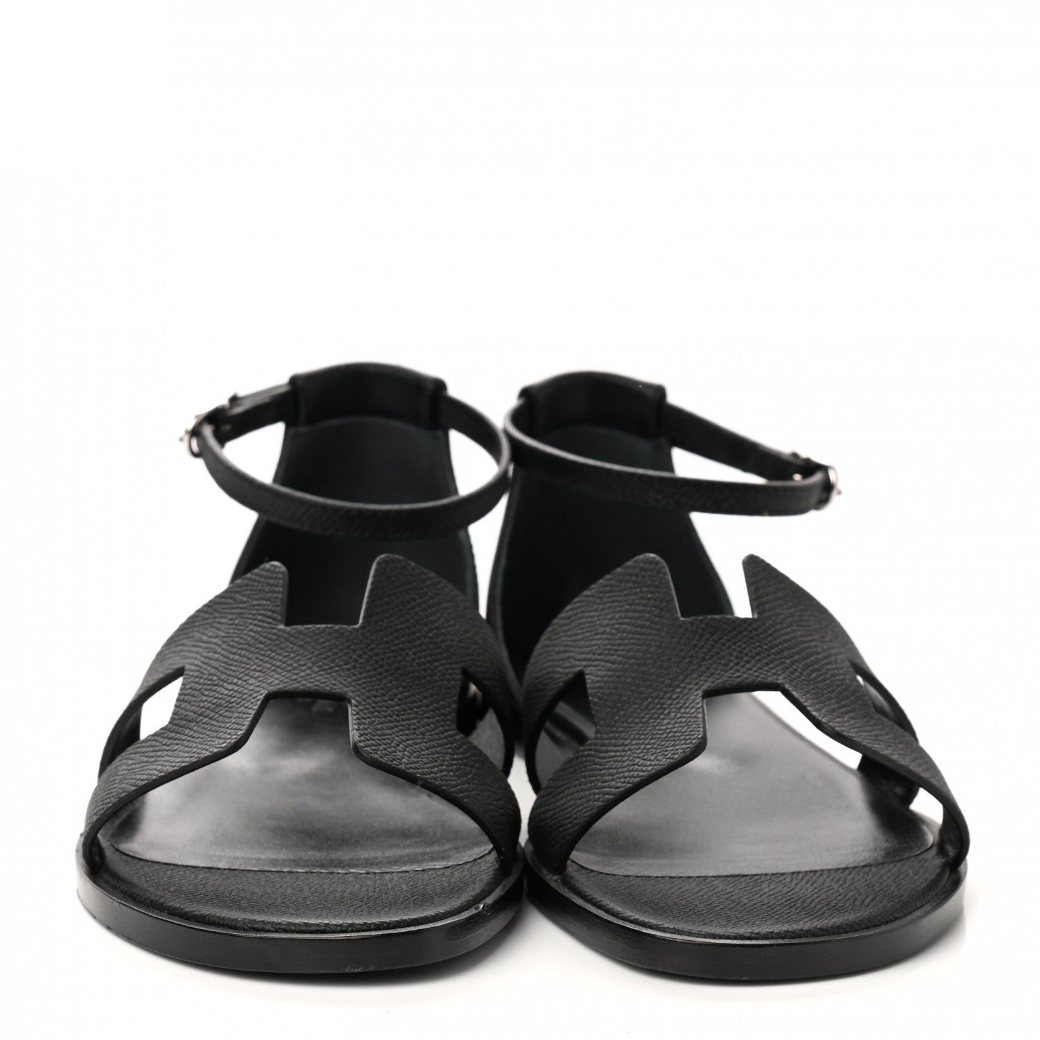 Hermes Epsom Santorini Sandals 35 Black 2 of 10
