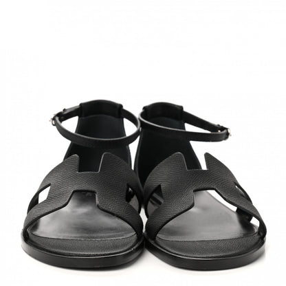 Hermes Epsom Santorini Sandals 35 Black 2 of 10