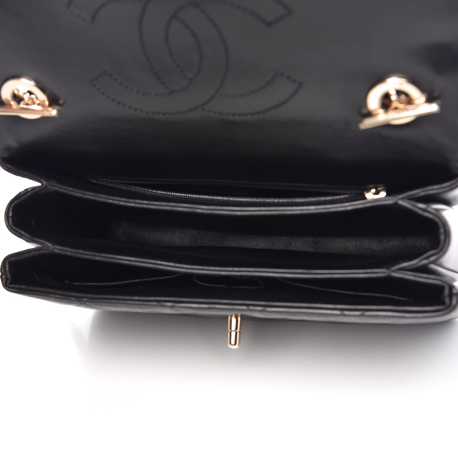 Chanel Lambskin Quilted Small Trendy CC Dual Handle Flap Bag Black 6 of 11