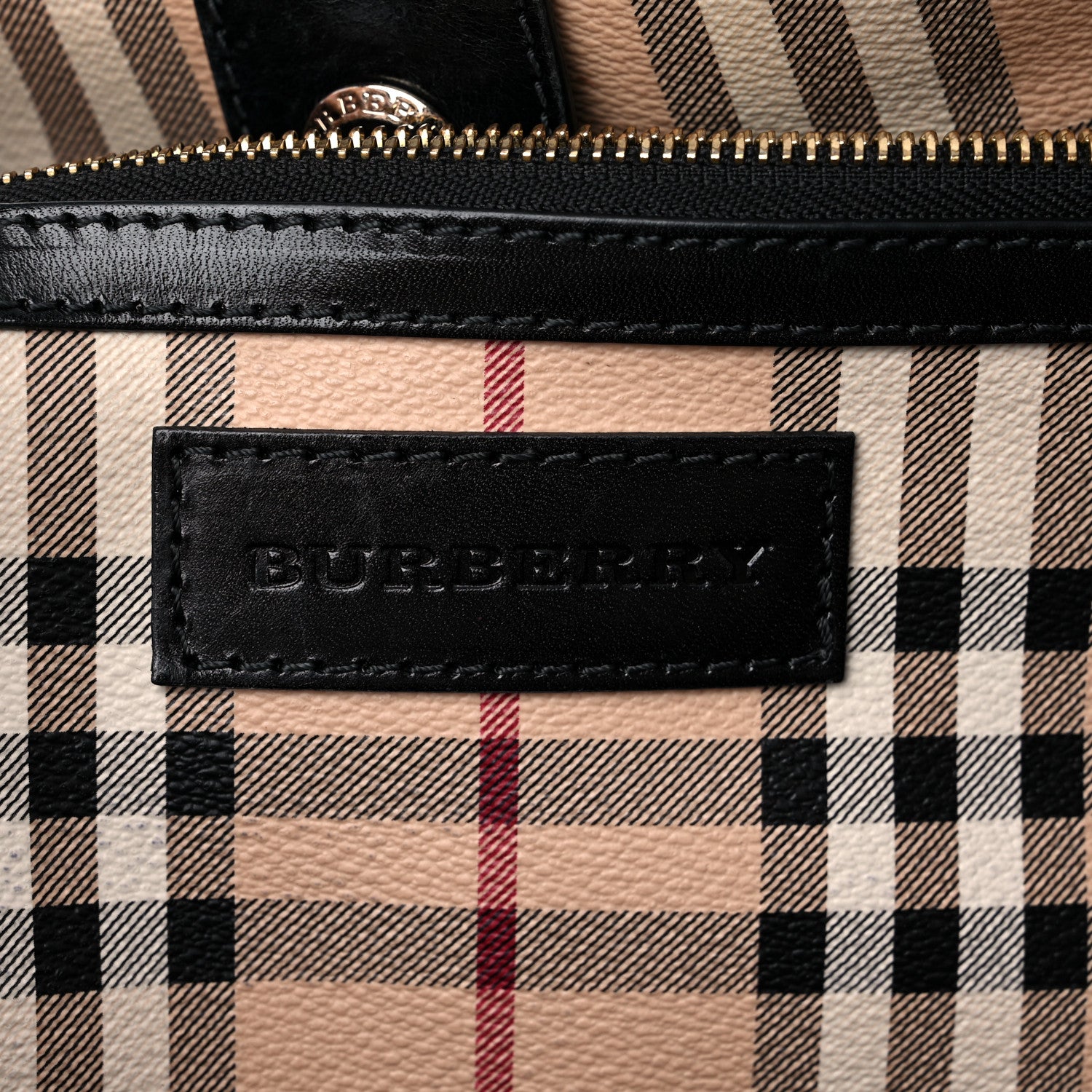Burberry Haymarket Check Small Canterbury Tote Black 6 of 22