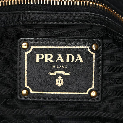 Prada Vitello Daino Tote Black 6 of 18