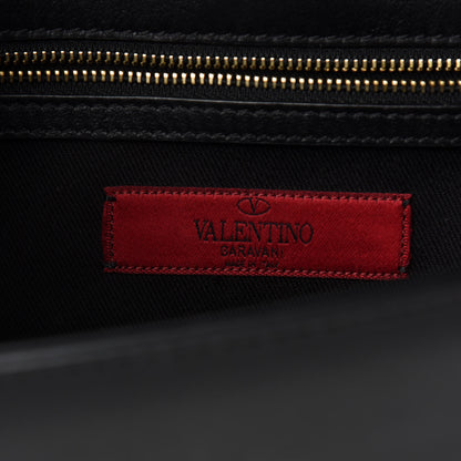 Valentino Garavani Vitello Medium Glam Lock Rockstud Flap Black 8 of 10