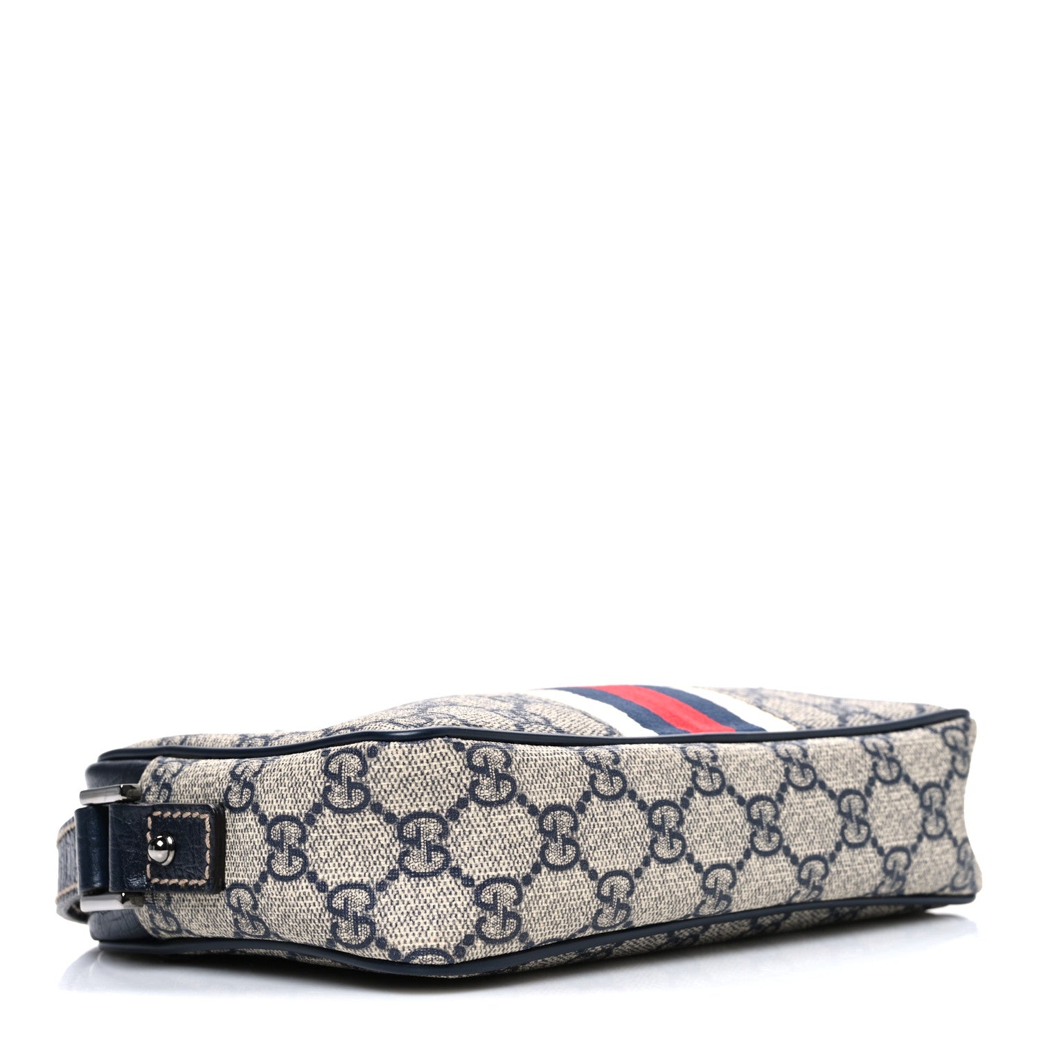 Gucci GG Supreme Monogram Web Small Shoulder Bag Navy 4 of 10