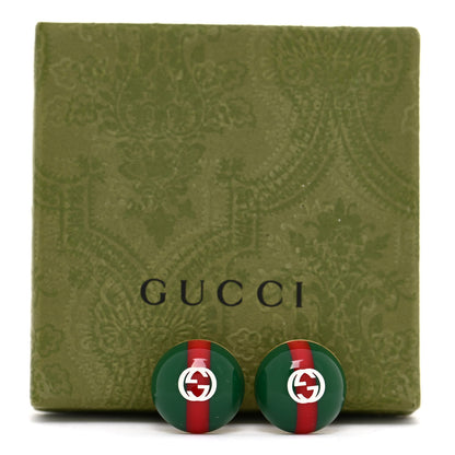 Gucci Resin Web Stud Earrings 6 of 6