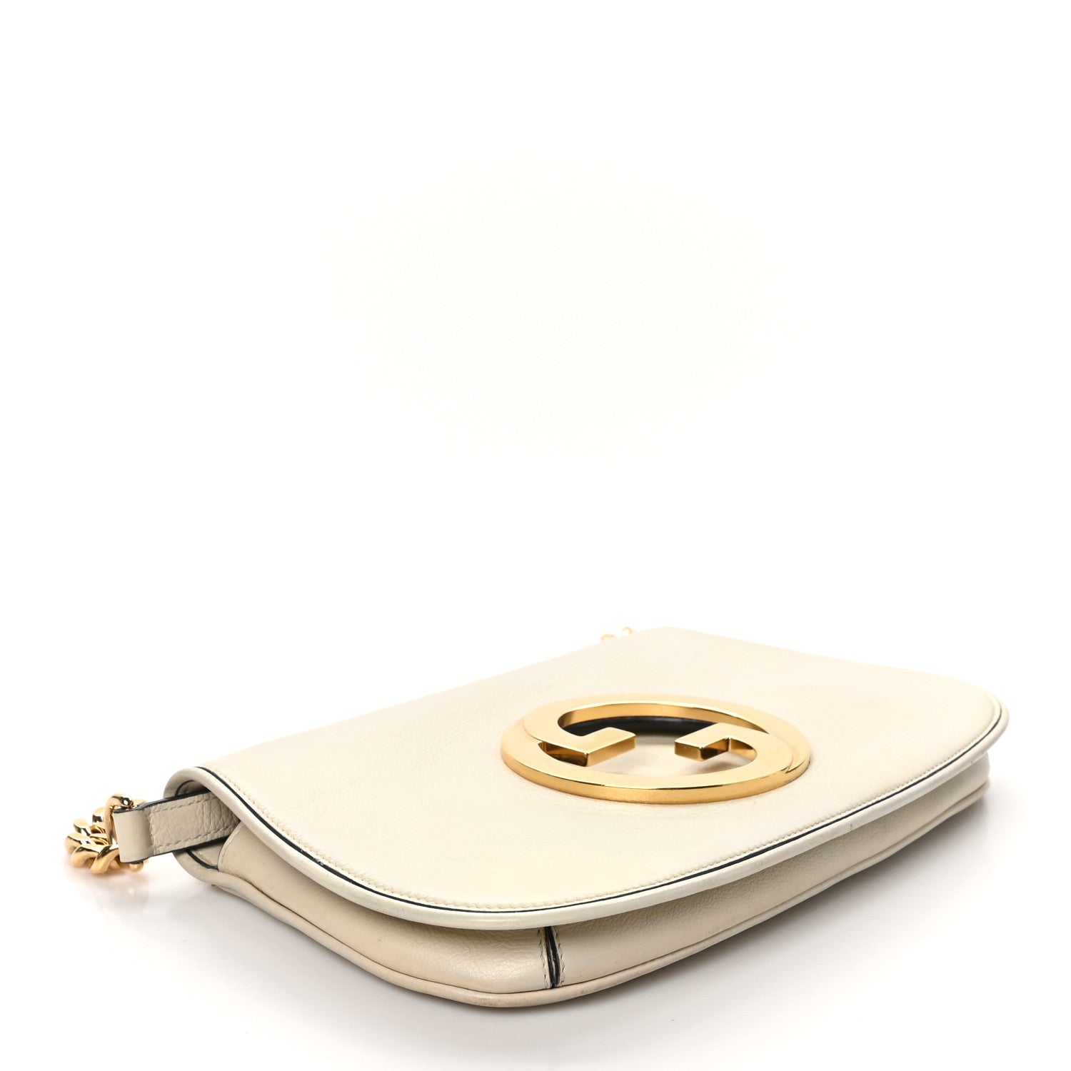 Gucci Roxy Calfskin Blondie Chain Shoulder Flap Bag Mystic White 4 of 10