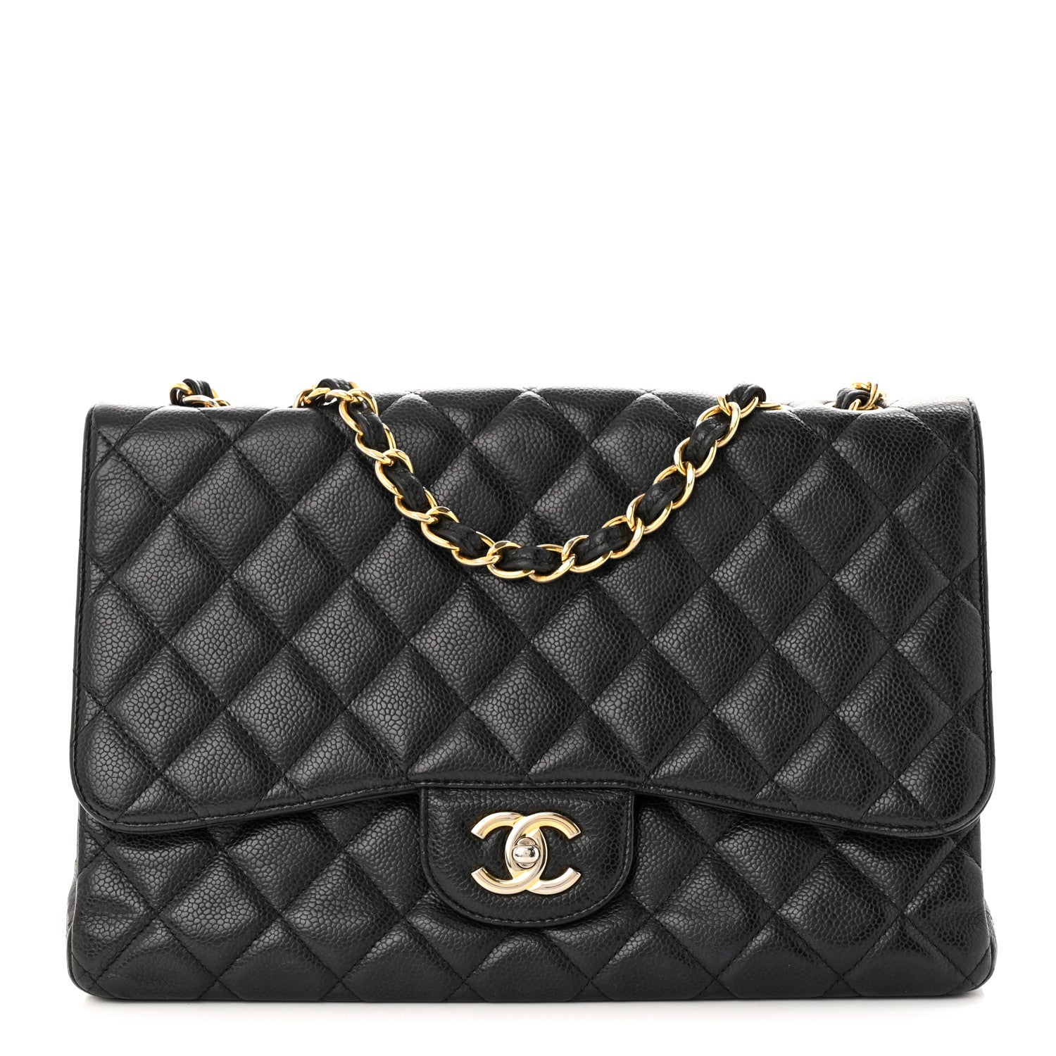 Chanel Caviar Quilted Jumbo Single Flap Black 1 of 11