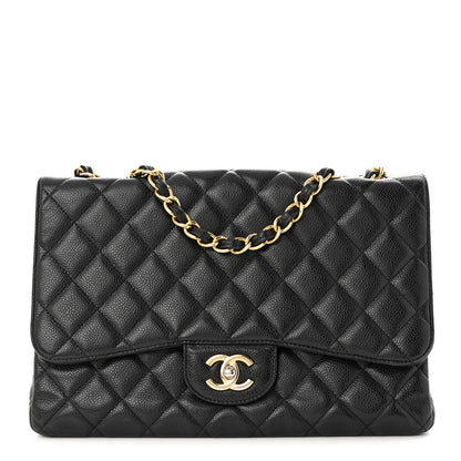 Chanel Caviar Quilted Jumbo Single Flap Black 1 of 11