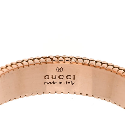 Gucci 18K Rose Gold Enamel Diamaond 4mm Icon Blooms Ring 50 5.5 4 of 6