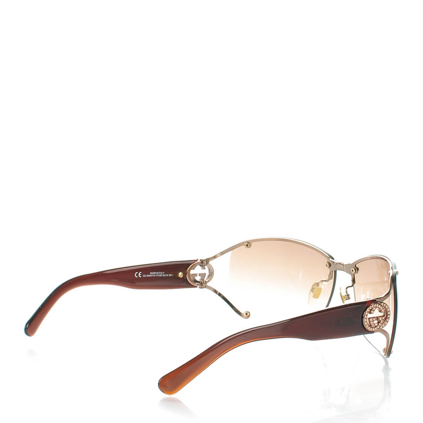 Crystal GG Sunglasses 2820 Brown