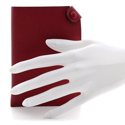 Hermes Epsom Tarmac PM Passport Holder Rouge Grenat 2 of 7