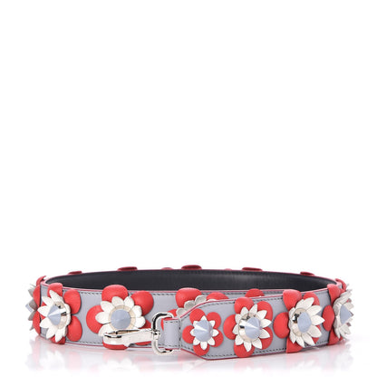 Fendi Vitello Dolce Flowerland Studded Strap You Ardesia Blue Notte 1 of 6