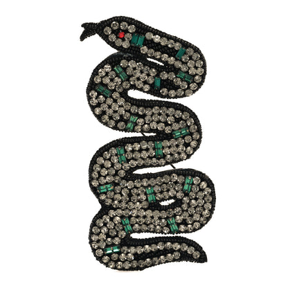 Gucci Crystal Bead Embroidered Snake Brooch Multicolor 1 of 3