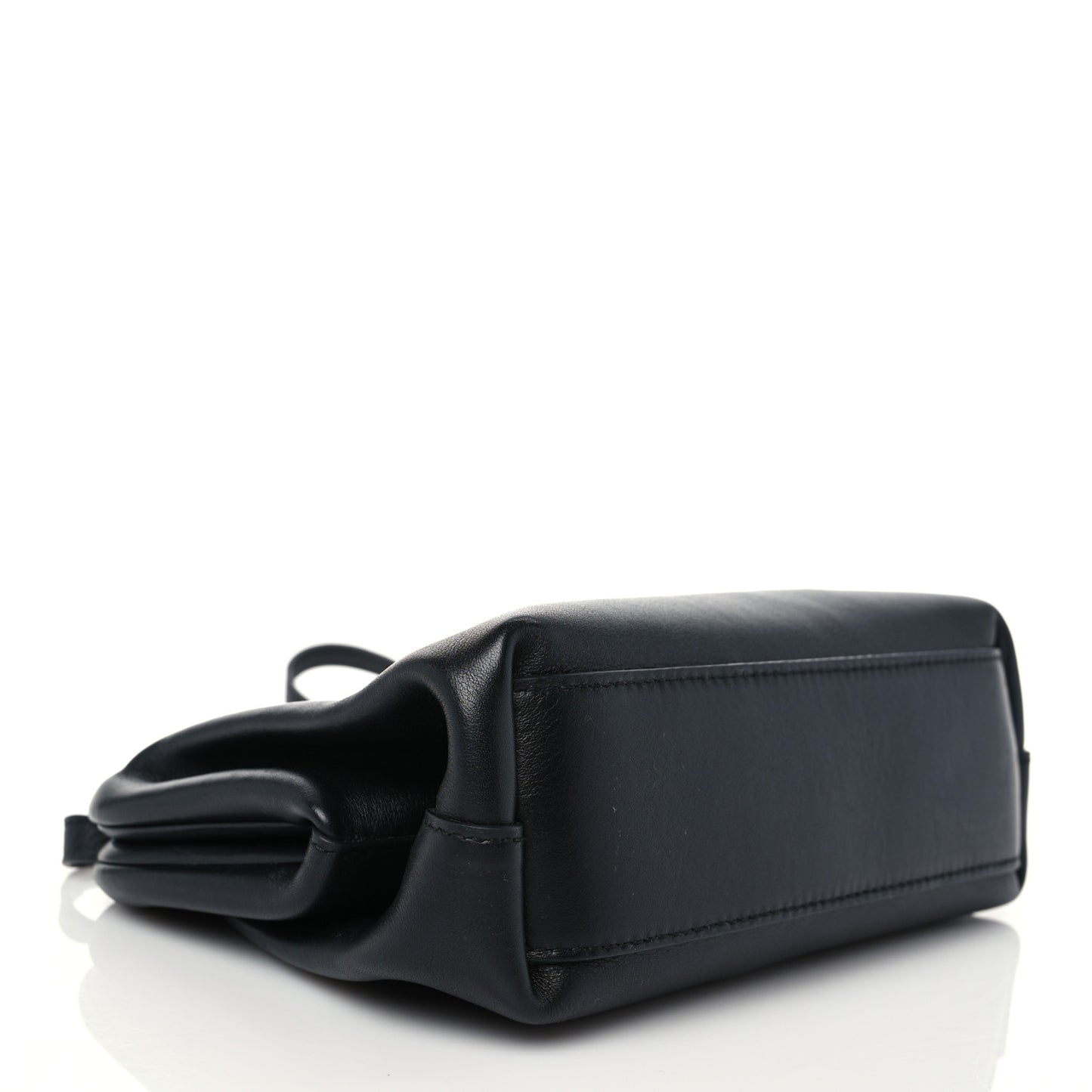 Calfskin Small The Point Triangle Bag Black