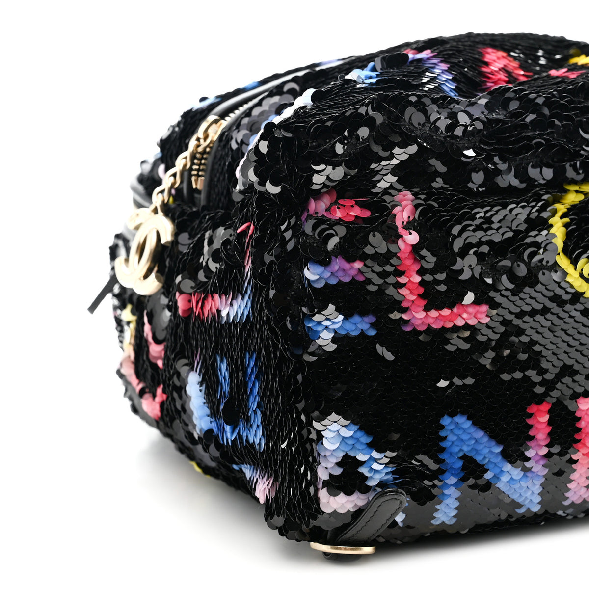 Chanel Sequin Lambskin CC Backpack Black Red Blue Yellow  display picture 2