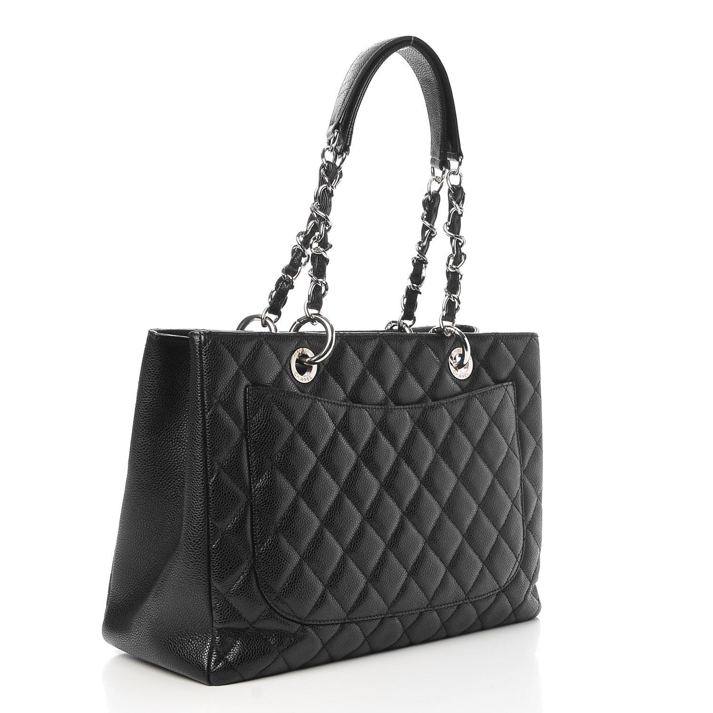 Caviar Quilted Grand Shopping Tote GST Black