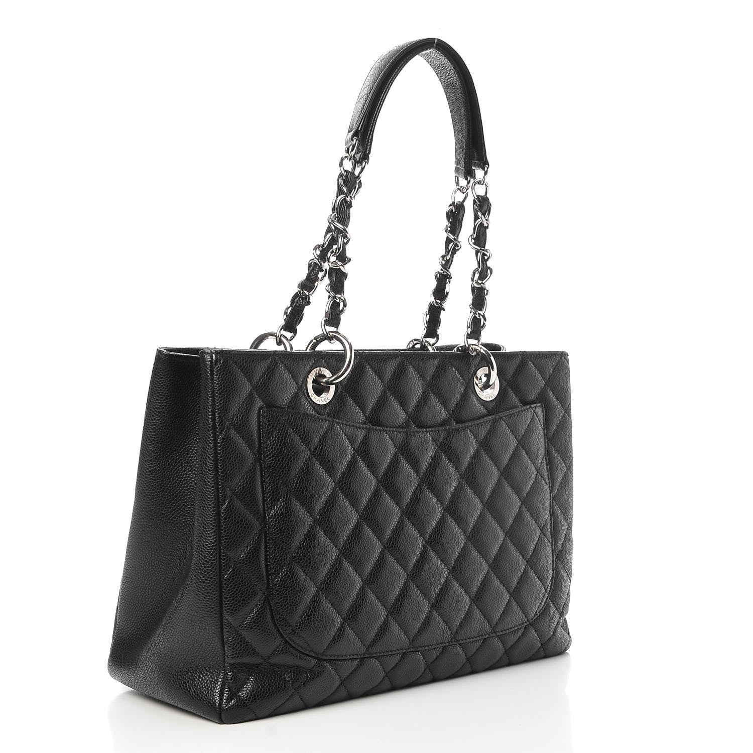 Chanel Caviar Quilted Grand Shopping Tote GST Black 3 of 8