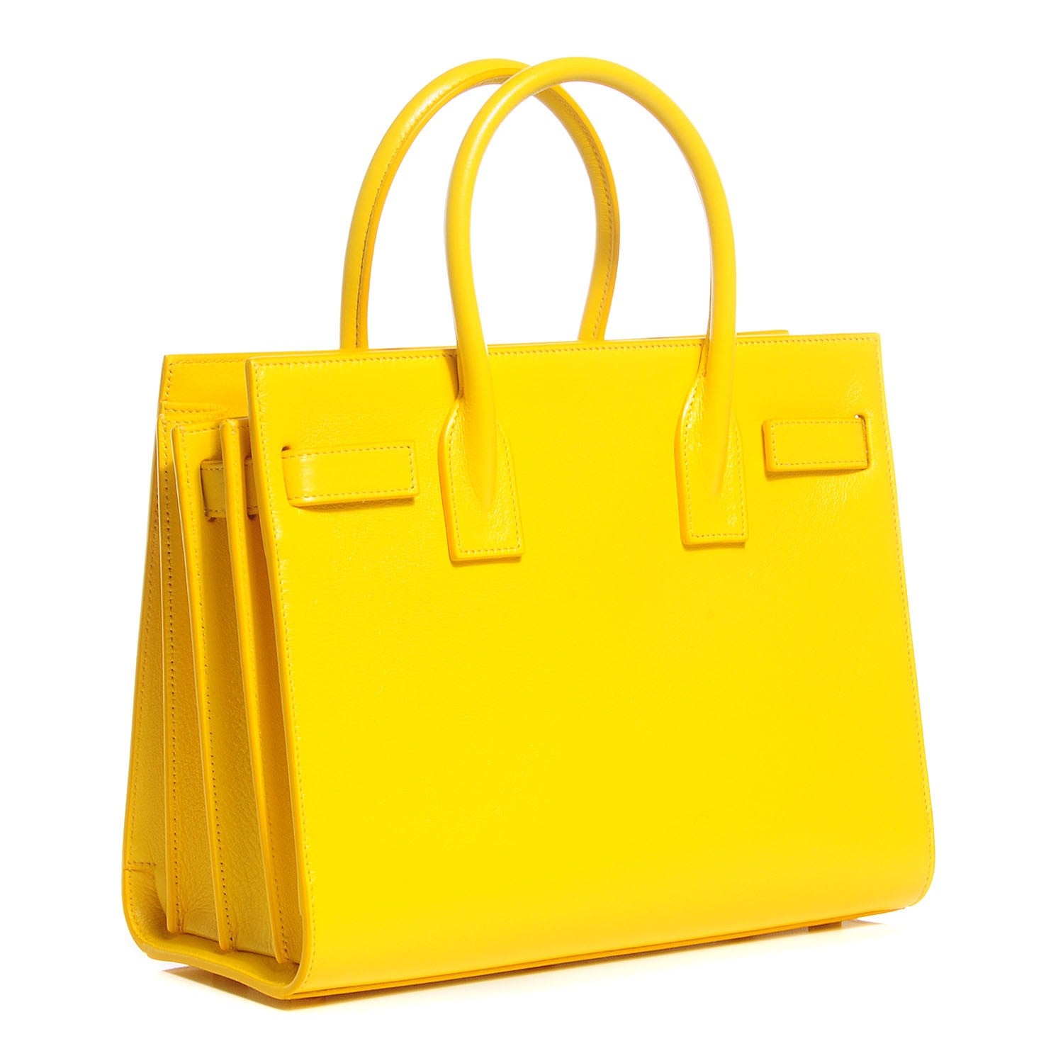 Saint Laurent Calfskin Baby Sac De Jour Yellow 3 of 8