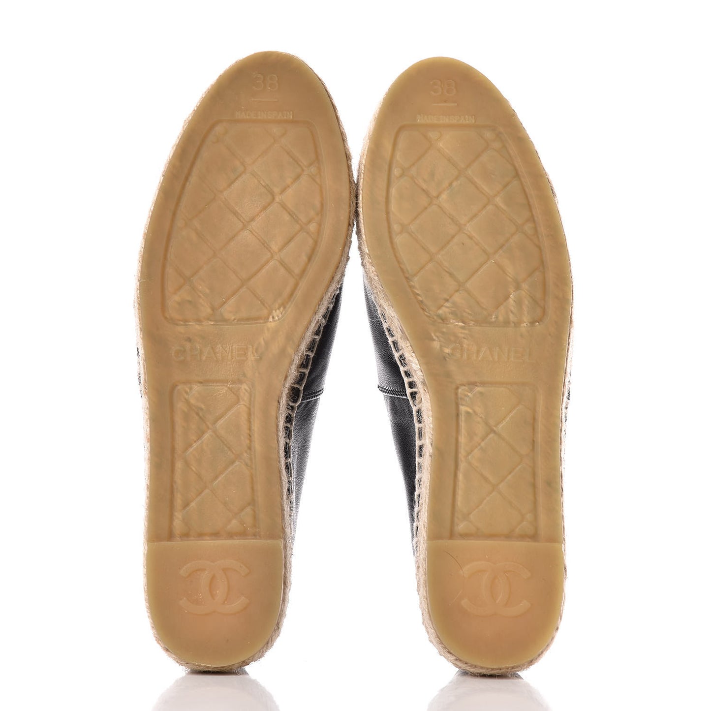 Lambskin CC Espadrilles 38 Black