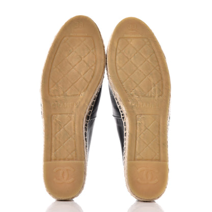 Chanel Lambskin CC Espadrilles 38 Black 5 of 11