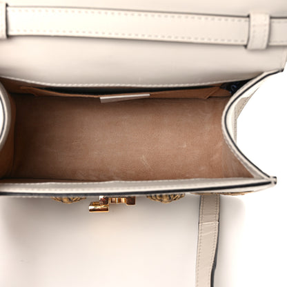 Gucci Calfskin Animal Studs Mini Sylvie Top Handle Bag White 5 of 11