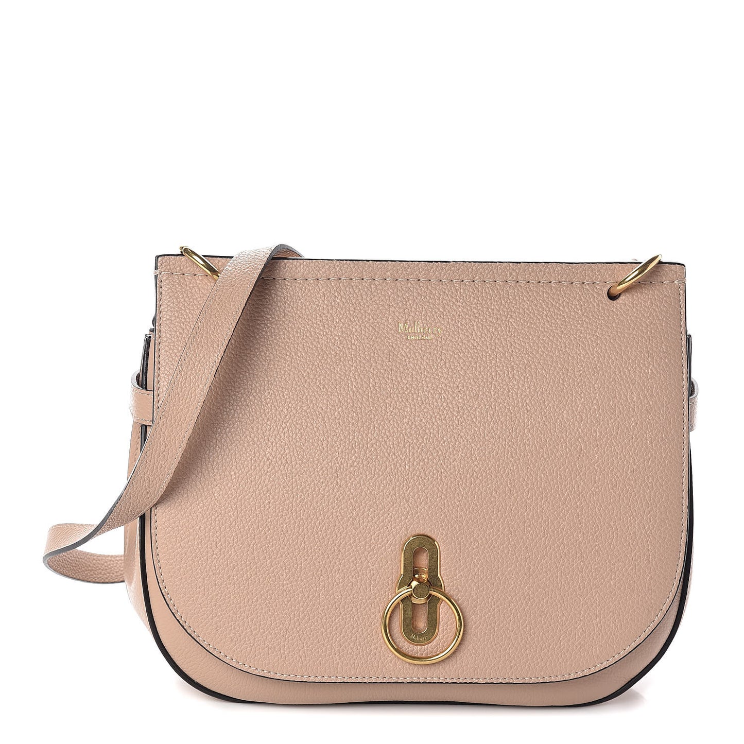 Small Classic Grain Calfskin Amberley Satchel Rosewater