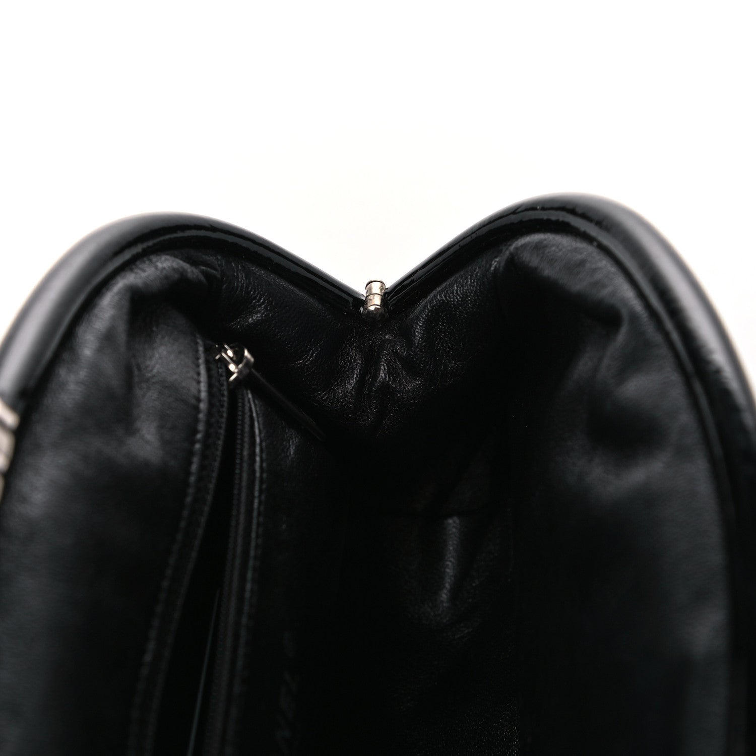 Chanel Patent Quilted Timeless Clutch Black 6 of 7