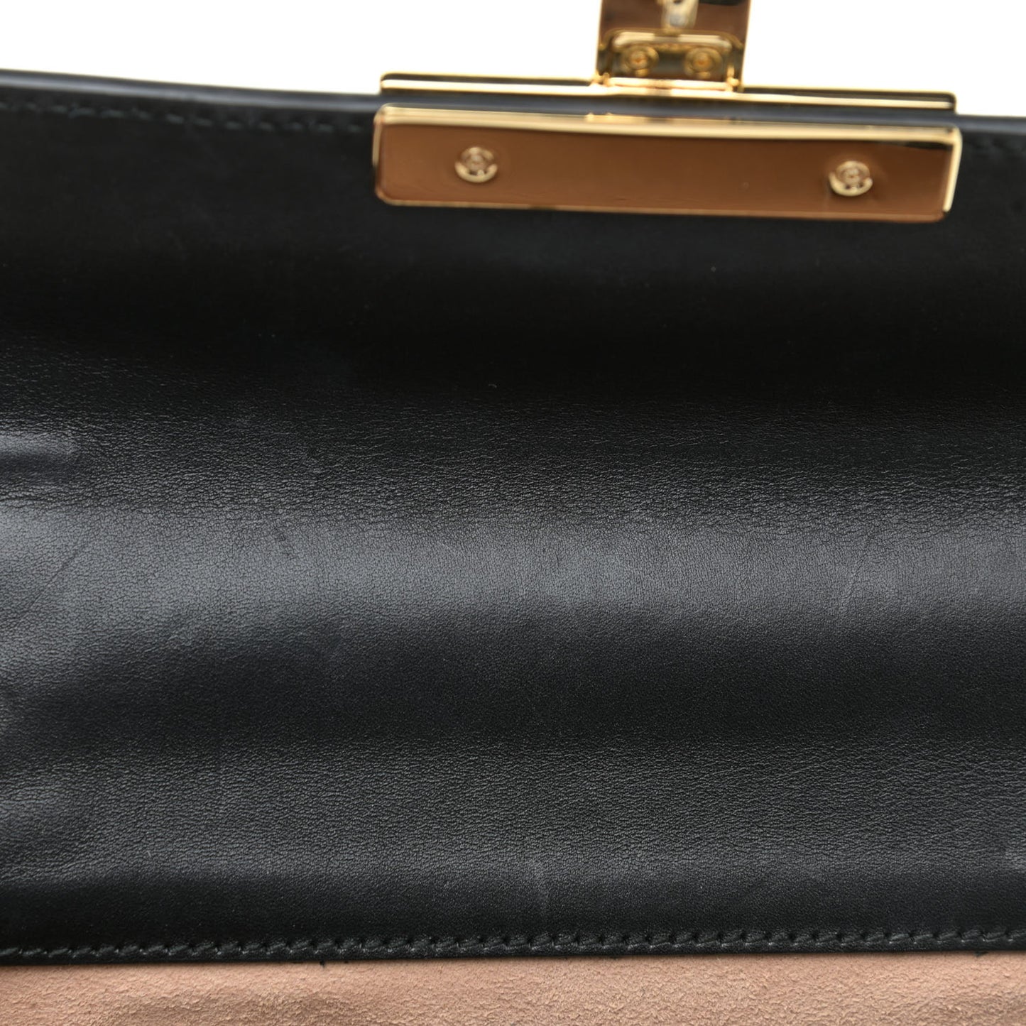 GG Supreme Monogram Bees Small Padlock Shoulder Bag Black