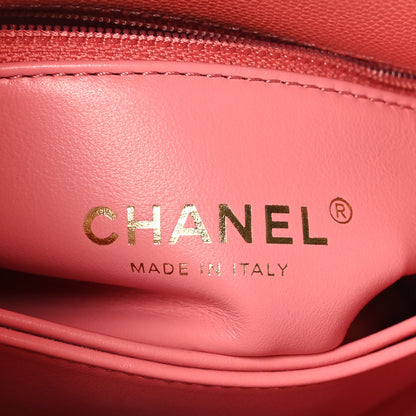 Chanel Caviar Quilted Extra Mini Coco Handle Flap Pink 7 of 10