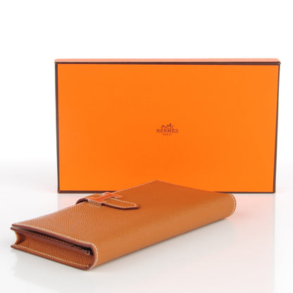 Hermes Epsom Bearn Gusset Wallet Gold 4 of 9
