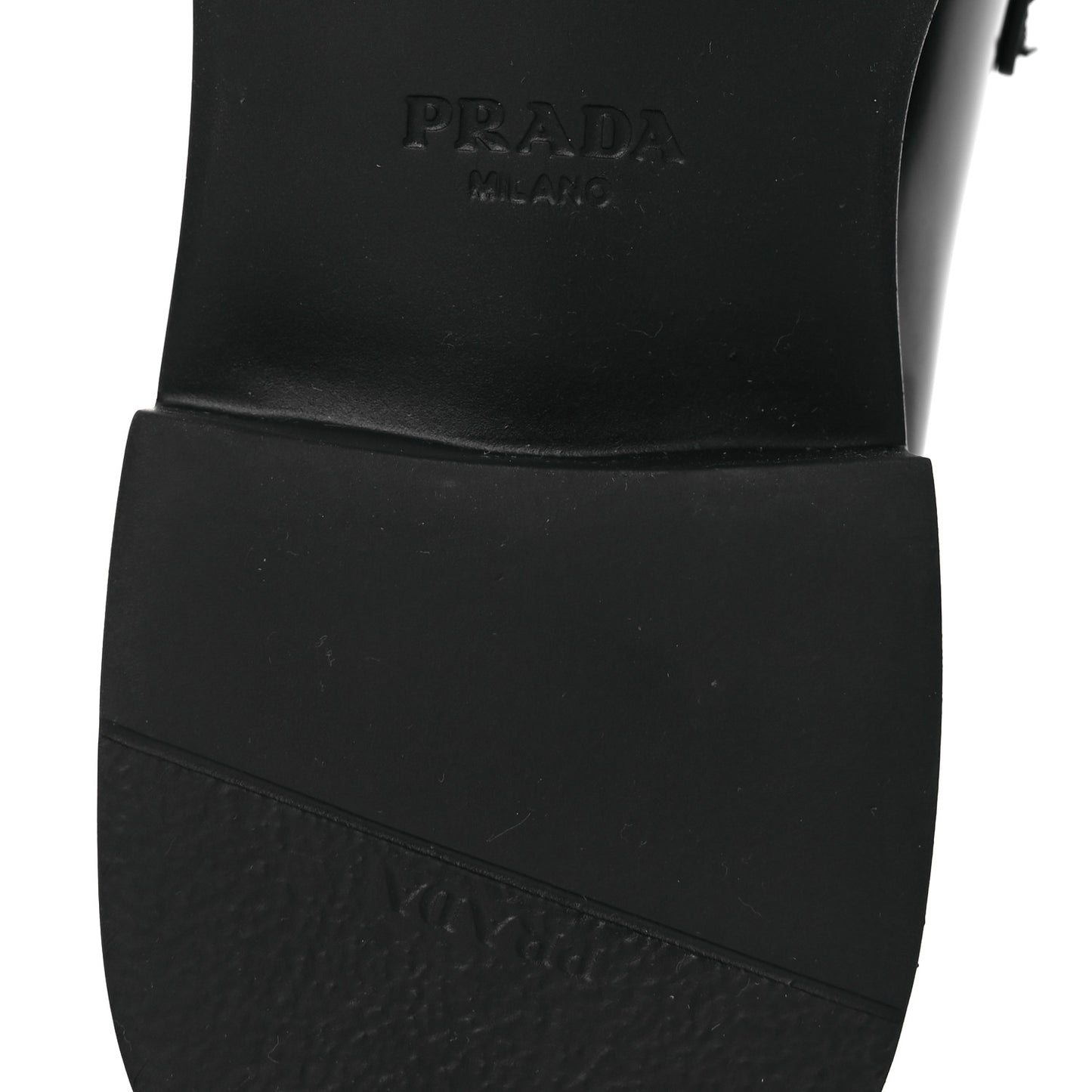 Spazzolato Metal Triangle Logo 50mm Loafers 38.5 Black