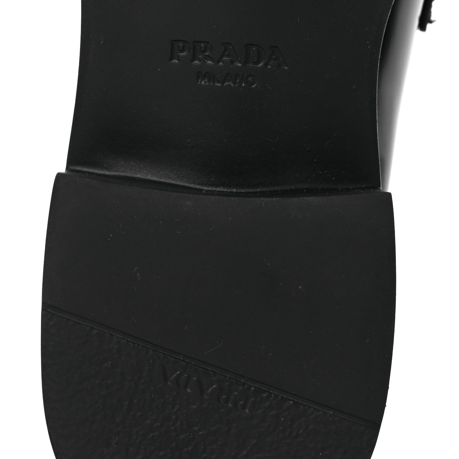 Prada Spazzolato Metal Triangle Logo 50mm Loafers 38.5 Black 8 of 13