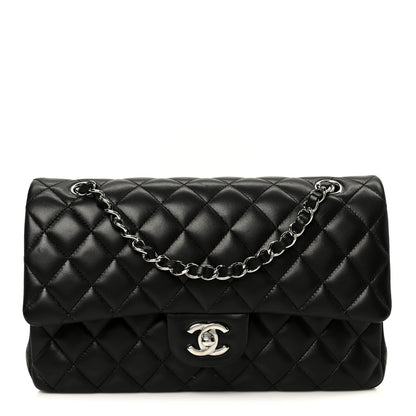 Chanel Lambskin Quilted Medium Double Flap Black 1 of 12