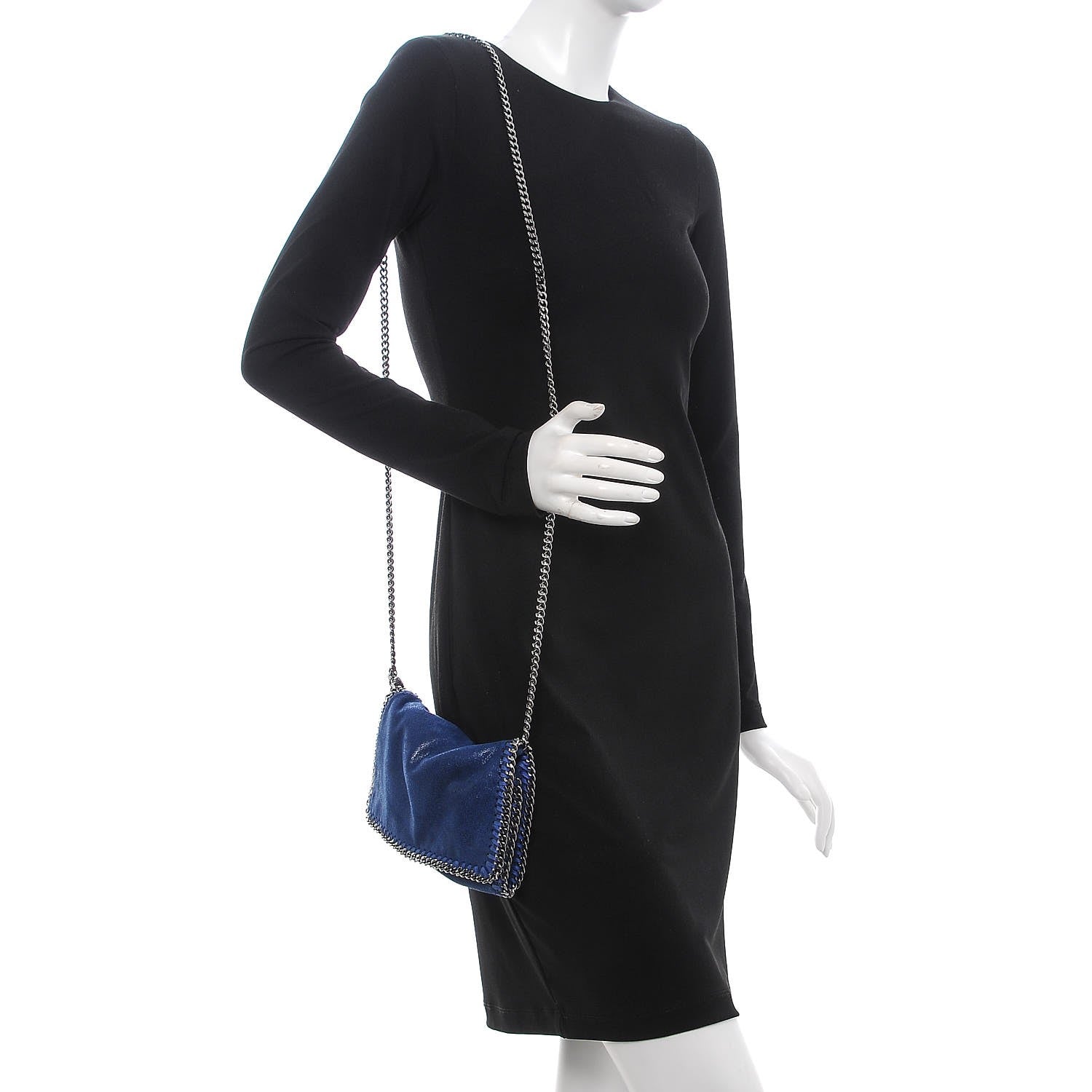 Stella McCartney Shaggy Deer Falabella Crossbody Bag Blue 2 of 7