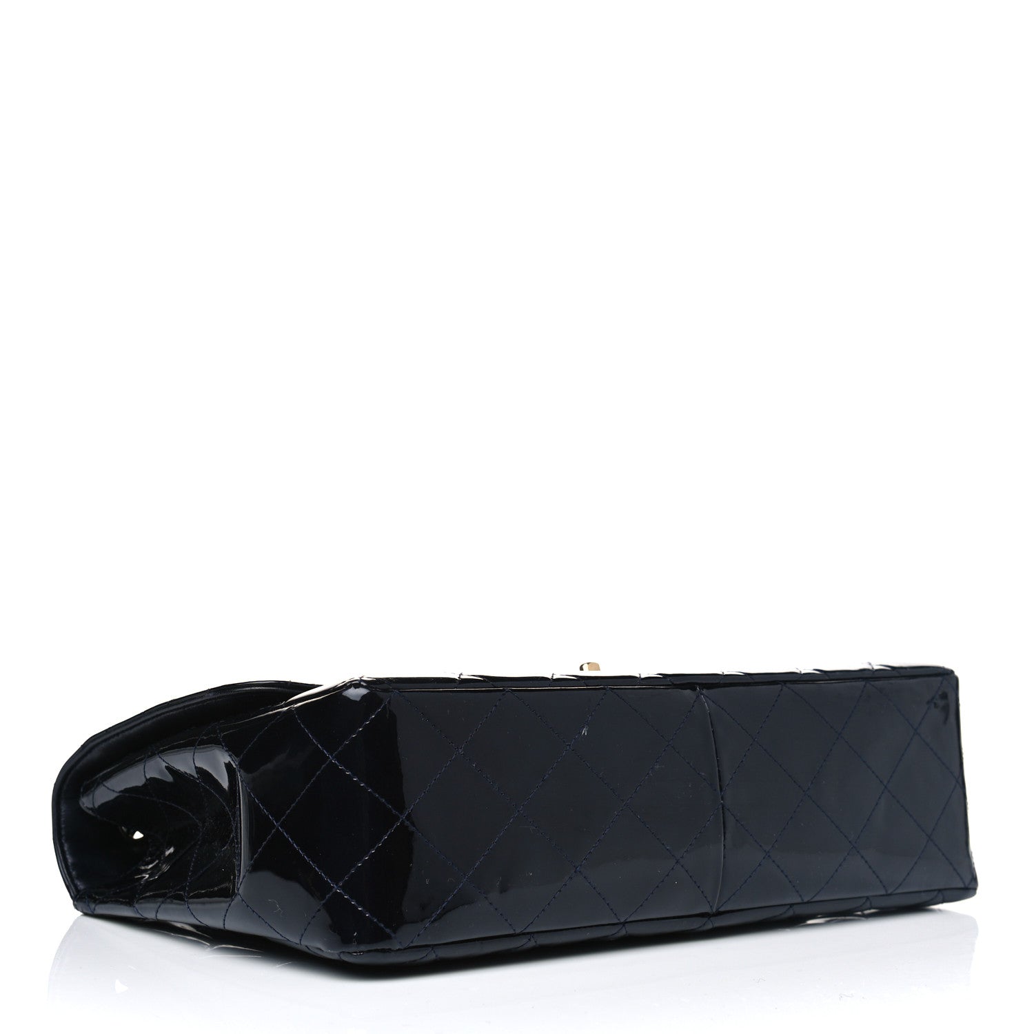 Chanel Patent Quilted Mobile Art Jumbo Single Flap Navy 3 of 7