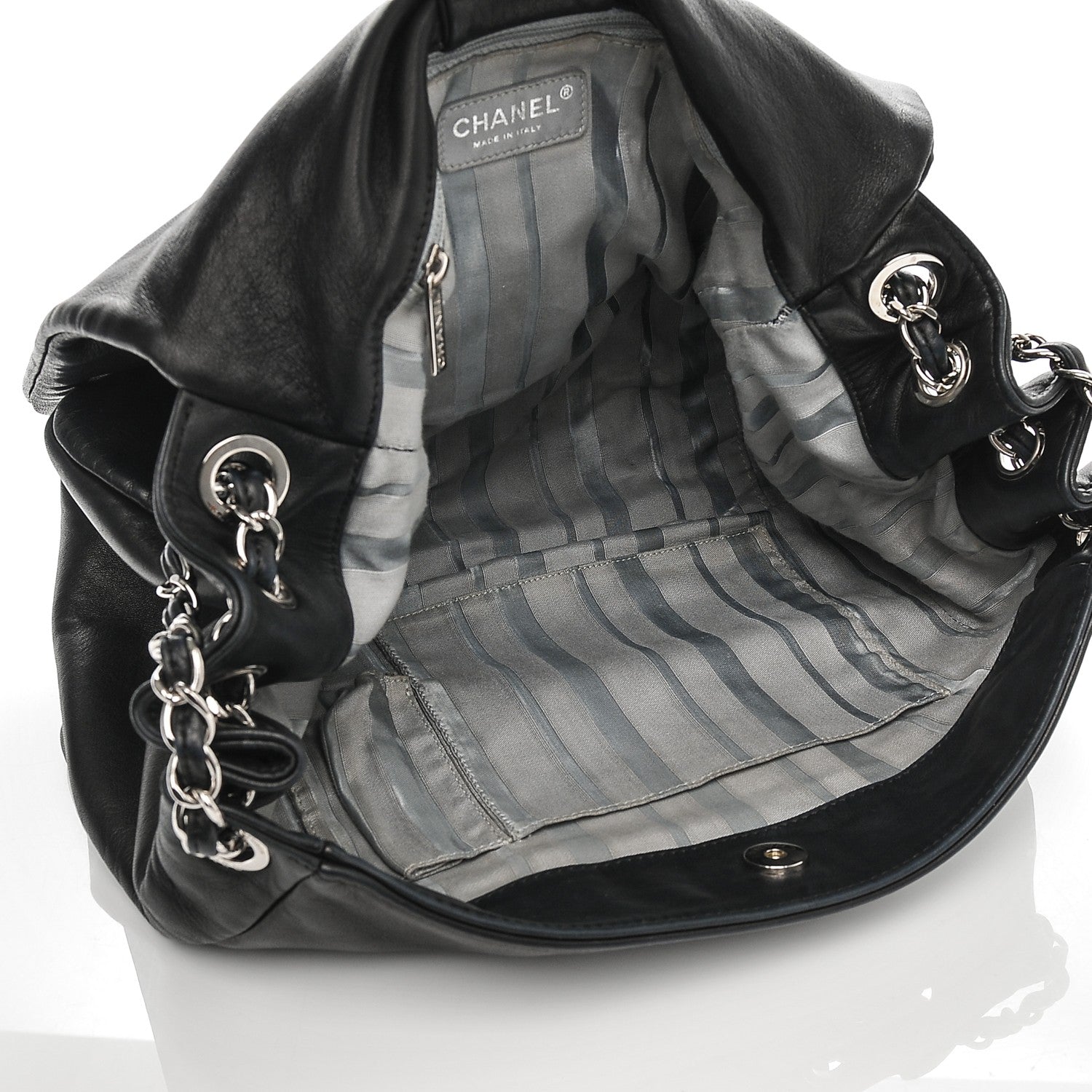 Chanel Lambskin CC Disc Accordion Flap Black 5 of 9