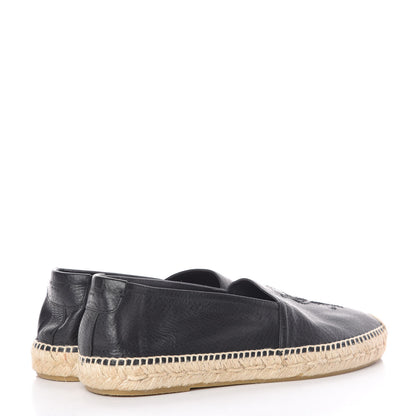 Saint Laurent Calfskin Monogram Espadrilles 39 Black 4 of 10