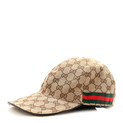 Gucci Monogram Web Baseball Hat XL Beige Cocoa 1 of 8