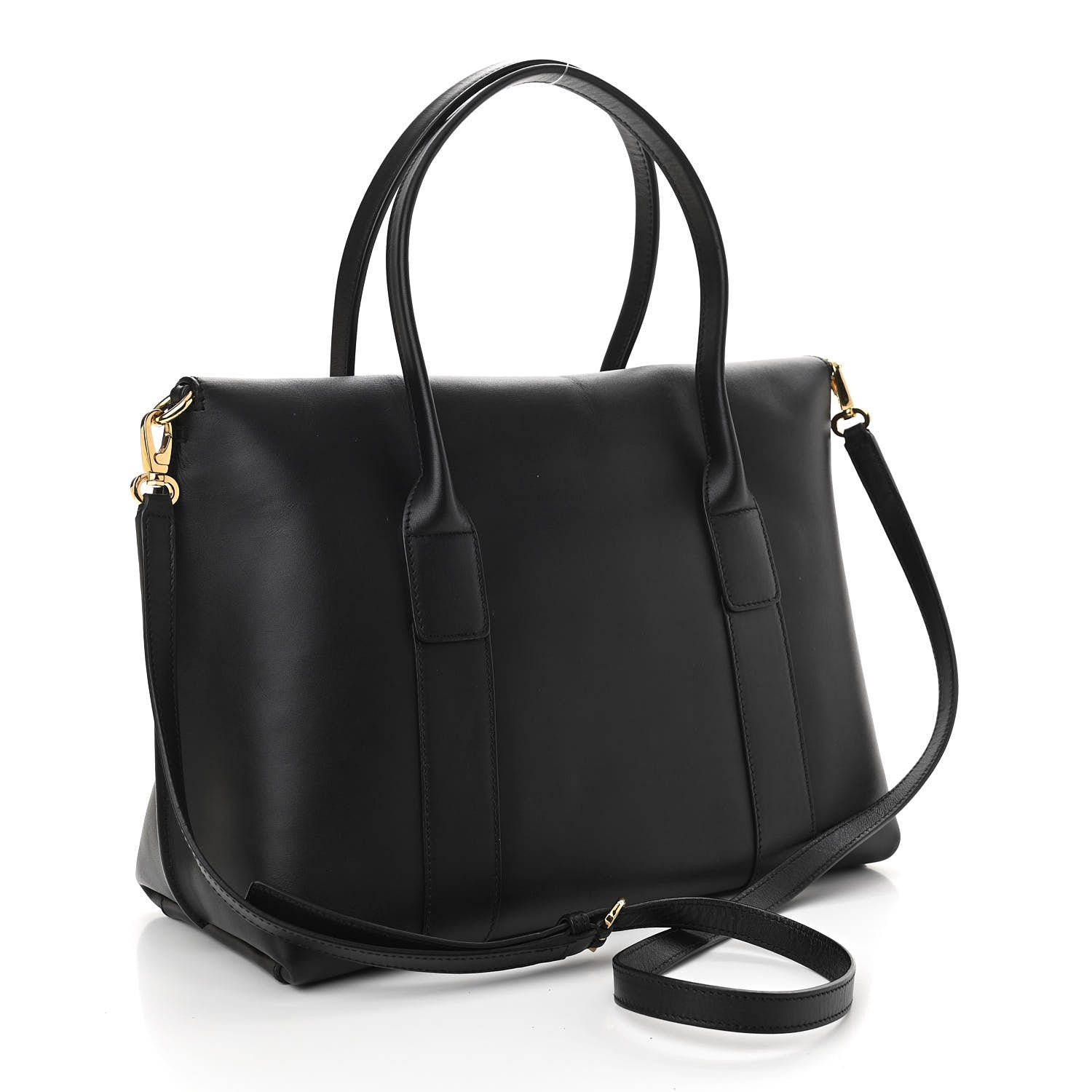 Salvatore Ferragamo Calfskin Medium Sookie Satchel Black 4 of 10