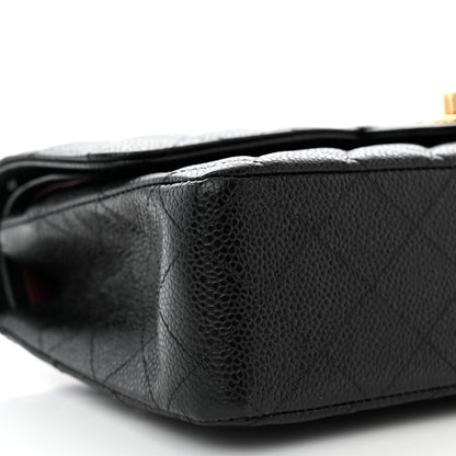 Chanel Caviar Quilted Medium Double Flap Black 9 of 11