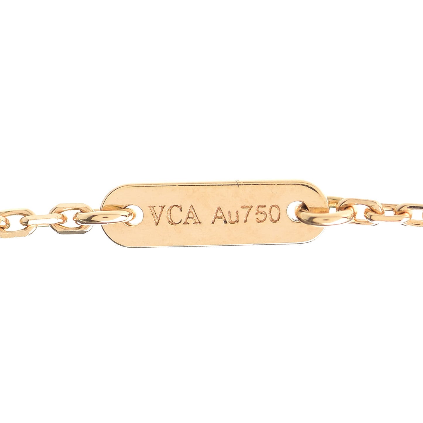 18K Yellow Gold Mother of Pearl Sweet Alhambra Pendant Necklace