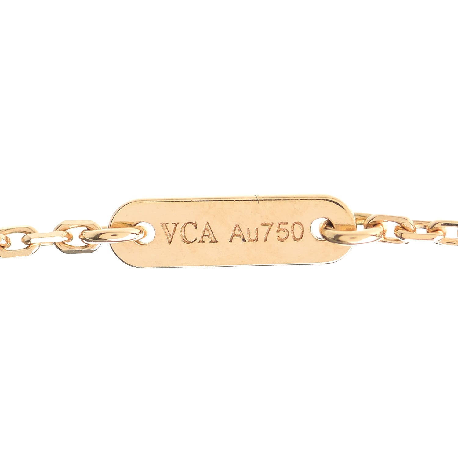 Van Cleef & Arpels 18K Yellow Gold Mother of Pearl Sweet Alhambra Pendant Necklace 5 of 7