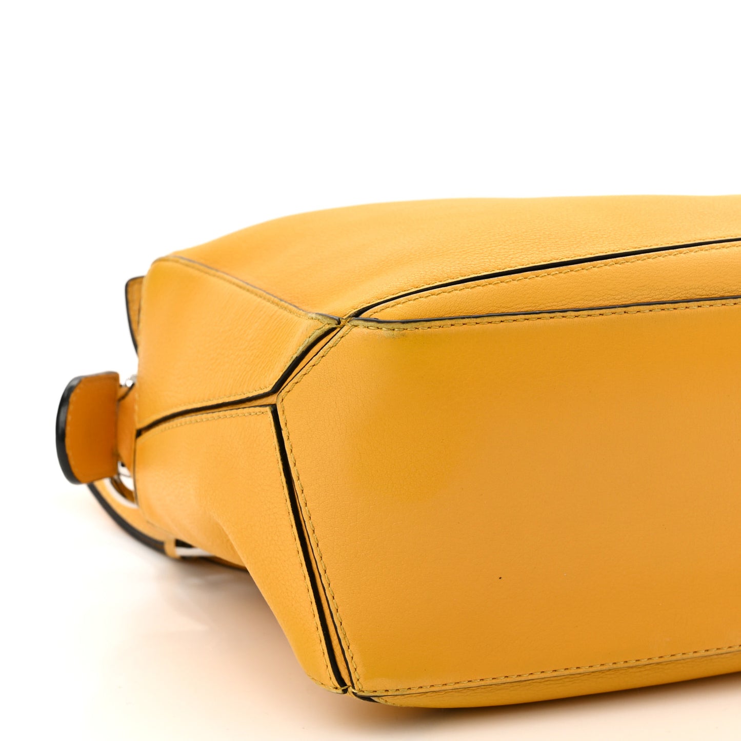 Grained Calfskin Small Puzzle Bag Yellow