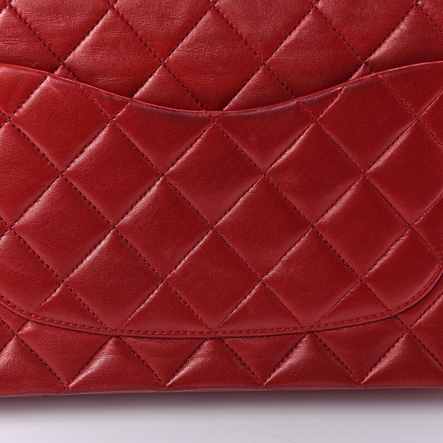 Chanel Lambskin Quilted Medium Double Flap Red 11 of 15