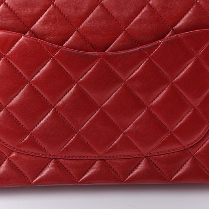 Chanel Lambskin Quilted Medium Double Flap Red 11 of 15