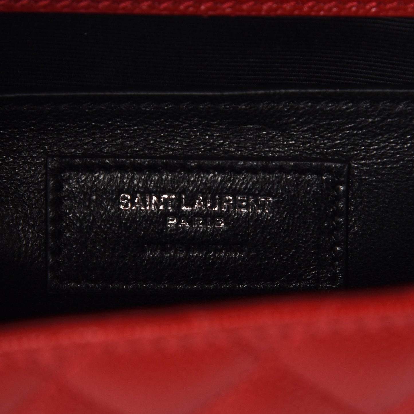 Grain De Poudre Textured Mixed Matelasse Triquilt Medium Monogram Satchel New Red